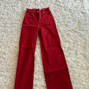 Divided (H&M) red stretchy jeans